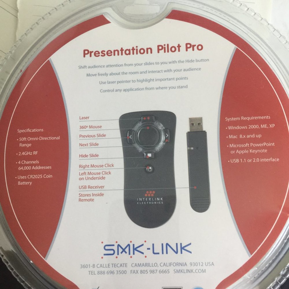 Presentation Remote with Cursor Control & Laser - Picture 2 of 3